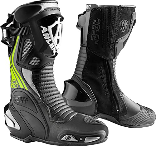 Arlen Ness Pro Shift 2 Stivali da moto, nero/giallo fluo, 42