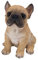 Dehner Dekofigur Französische Buldogge Welpe, ca. 18 x 16.5 x 13 cm, Polyresin, braun