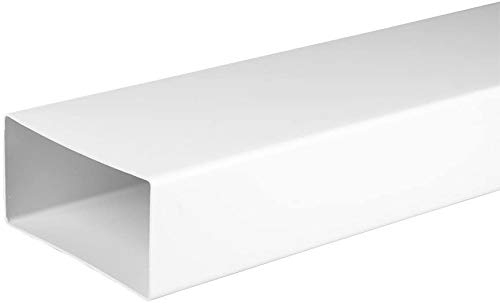 Swettews Flachkanalsystem Abluftkanal Flachkanal Bogen Umlenkstück Verbinder Kniestück Reduktion Flexschlauch Abluft (55/110, Lüftungskanal 0,5m)