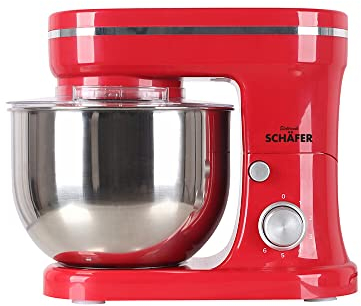 Schäfer 1200 Watt Küchenmaschine Knetmaschine Rührmaschine ROT