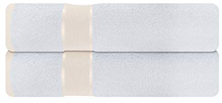 Mixibaby 2er Set Handtuch Handtücher Tücher 50cm x 100cm Frottee 100% Baumwolle 500g/qm, Farbe:Weiss