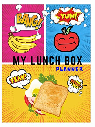 My Lunch Box Planner: A Weekly & Daily Packed Lunch Ideas Planning Book for Family and Kids - Dotted Cut Lined with Scissors - Comic Theme