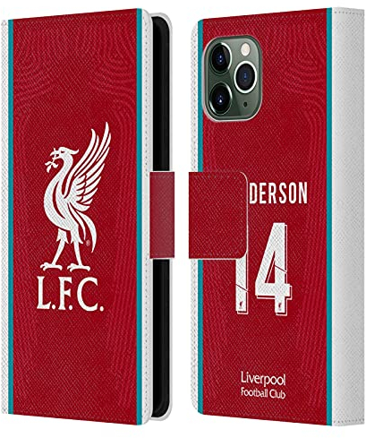 Head Case Designs Offizielle Liverpool Football Club Jordan Henderson 2020/21 Spieler Home Gruppe 1 Leder Brieftaschen Handyhülle Hülle Huelle kompatibel mit Apple iPhone 11 Pro