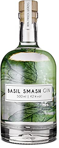 Wajos Basil Smash Gin 42% vol. 500ml, mit Basilikum & besten Gin Botanicals, für Cocktail, Gin Tonic oder als Gin Geschenkset