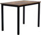 DlandHome Mesa de Ordenador 100x60cm Escritorio de Oficina Mesa de Estudio Puesto de Trabajo Mesa de Despacho,Marrón & Negro