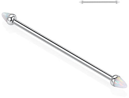 AROWRO Piercing industriel 14 G - G23 - En titane - Pour homme et femme - 38 mm, Titane