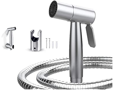 Bargain Set Brushed Bidet Sprayer for Toilet Holder Hose 1.2 m Stainless Steel Sprayer Kit Baby Sprayer Muslim Shattaf