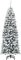 LIFEZEAL Albero di Natale Artificiale 180 cm, Innevato, Slim, Pino Natalizio Foltissimo, 500 Rami, Christmas Tree, in PVC, Base Pieghevole in Metallo, Realistico, Montaggio Facile, Interno, Esterno