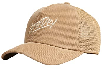 Superdry Damen Vintage Brand Mark Cord Cap Sandstein 1SIZE