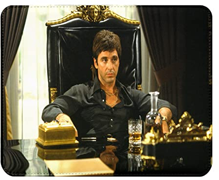 Mauspad in Lederoptik, Scarface Tony Montana Trone, 22 x 18 cm