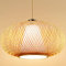 Bambus Pendelleuchte,Vintage Rattan Lampenschirm geflochten,1 Flammige Hängelampe,E27 Boho Geflochtene Lampe,Rattan Pendelleuchte Schatten, Wohnzimmerlampe hängend, 60cm