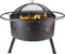Garten-Feuerstelle, Grillschale, Grillrost, Feuerstelle für den Außenbereich, Garten, Terrasse, mit BBQ-Grillregal, Grillschale, Feuerschale mit Funkenschutzgitter, extra inklusive Schürhaken und