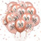 Luftballons zum 30. Geburtstag, 18 Stück Roségold, Happy 30. Geburtstag, Latexballons, Konfetti-Luftballons für Männer, Frauen, 30. Jahrestag, Geburtstagsparty, Dekoration, Geburtstagszubehör,12 Zoll