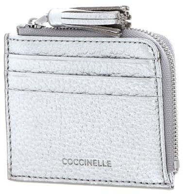Coccinelle Tassel Credit Card Holder Silver