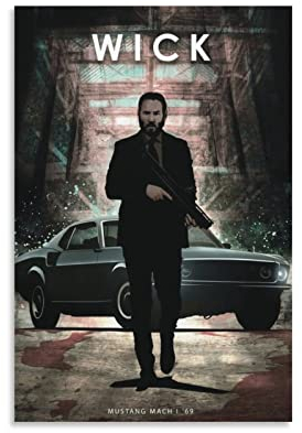 John Wick Poster (2) Poster Dekorative Gemälde Leinwand Wandposter und Kunstbild Druck Moderne Familie Schlafzimmer Dekor Poster 40 x 60 cm John Wick Poster (2) Leinwand