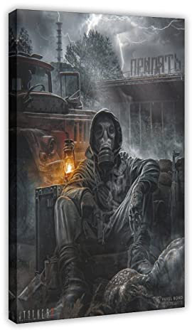 RIELLI S.T.A.L.K.E.R. Spiel 14 Leinwand Poster Schlafzimmer Dekor Sport Landschaft Büro Zimmer Dekor Geschenkrahmen 30 x 45 cm