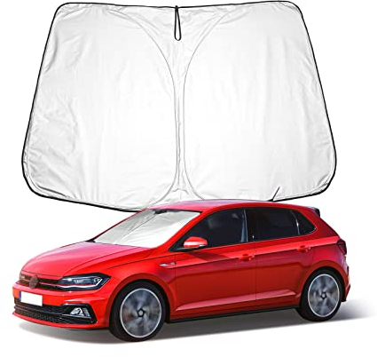 BIXUAN Parasol Compatible con VW Polo MK6 Seat Ibiza MK5 2017-2023 Parabrisas para Polo 6 el Coche Parabrisas Delantero Cubierta Cortavientos para Ibiza 5 Parabrisas Delantero Bloqueado Cubierta UV