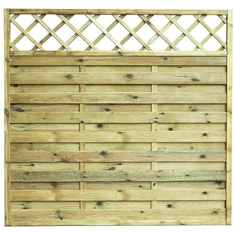 World Viro - Panel cortavientos de madera impregnada en autoclave - Separador para jardín disponible en diferentes tamaños (cuadro de rejilla)