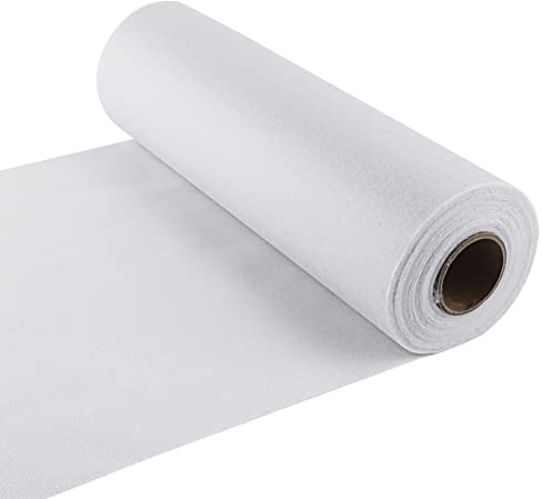 Fusible Interfacing, 0.3x21.9yd Polyester Non-Woven Interfacing Single-Sided Iron on Interfacing Lightweight Medium Weight Iron-On Interfacing for Sewing Quilting Crafting