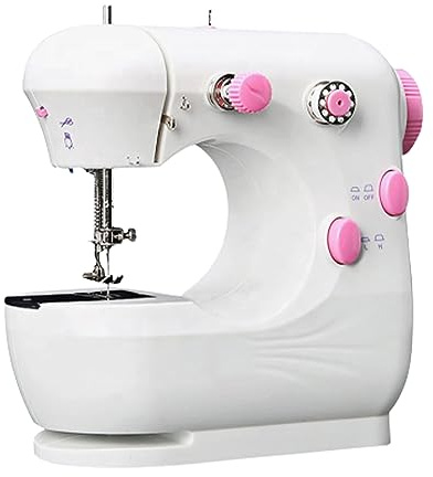 Nähmaschine,Mini-Nähmaschine,tragbare elektrische Nähmaschine,verstellbar,Doppellinien-Rückwärtsstich mit zwei Geschwindigkeiten, Kleine Nähmaschine für Kleidung, Stoffe, Cutains, Heimreisen