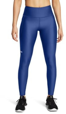 Under Armour Damen HeatGear Armour High No-Slip Waistband Pocketed Leggings Hose, (432) Tech Blue/White, M