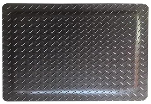 Anti-Ermüdungsmatte for Steharbeitsplätze – Ergonomische Arbeitsplatzmatte for mehr Komfort beim Stehen & Laufen – rutschfest & langlebig – strapazierfähig (60 x 90 cm, Diamant – Schwarz) ( Color : Bl