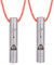 iBasingo Ti9018O - Silbatos de titanio para exteriores, camping, senderismo, caza, escalada, emergencia, supervivencia, silbato de entrenamiento, deporte, llavero, silbatos con cordón, 2 unidades