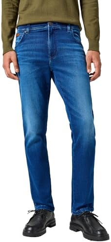 Wrangler Herren Jeans Texas Slim - Blau - Silkway W29-W50 Stretch Baumwolle