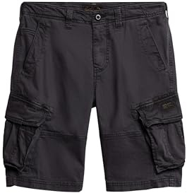 Superdry Herren Core Cargo Shorts mit lockerer Passform Tafelschwarz 28