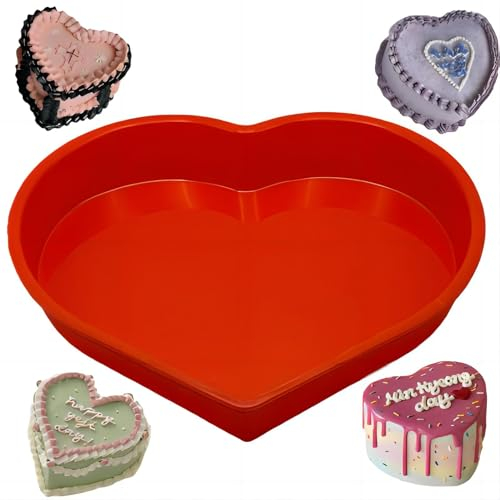 Herz Backform Silikon Kuchenform Groß Silikonform Backen Backformen Silikon Pralinenform Herzkuchenform Kuchenformen 26cm Herz Silikonbackformen