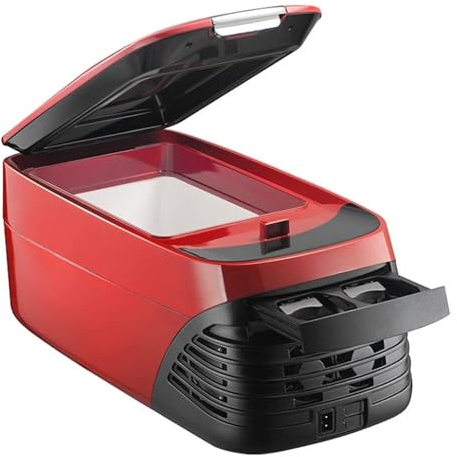 DEMCAY Frigorifero for auto, mini frigo con congelatore, riscaldamento, frigorifero portatile con 12 V/24 V CC, for guidare la pesca in viaggio all'aperto
