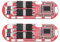 Be In Your Mind 2Pcs 3.7V 20A 4S Polymer Lithium Battery Protection Board 18650 Lithium Battery BMS PCM Battery Protection Board 55x18mm Red