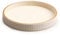 SANZIE Leather Desktop Storage Organizer Premium Serving Tray for Sundries, Cosmetics, Phone, Wallet, Cutlery - Decorative Valet Tray (White Disc)