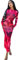 Hanaoops Robe Maxi Moulante à Manches Longues pour Femmes Robe Longue Bodycon Col Rond en Tie-Dye Froncé Sexy Slim Fit Maxi Dress pour Cocktail Party Clubbing Nuit