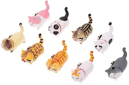 OKUMEYR 9pcs Cat Fridge Refrigerator Magnets Refrigerator Nursery Magnets Toy Planning Magnets Fridge Decoration Funny Animals Fridge Magnetic Pvc