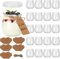 CulnCraz Lot de 20 pots à yaourt de 190 ml avec couvercles hermétiques, transparents, petits pots à confiture avec étiquettes et ficelle, pots à pudding pour gelée, miel, tiramisu, mousse, céréales