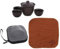 BRIGHTFUFU Set da tè da Viaggio in 3 Pezzi Teiera E Tazze in Ceramica Set da tè Cinese per Adulti Teiera Portatile con Filtro per Campeggio E Viaggi