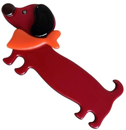 Pince à cheveux amusante en forme de teckel pour femmes et filles - Pince à cheveux en acétate - Accessoire de coiffure - Pince latérale décorative pour les étudiants