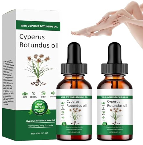 Ciperus Oil Natural, Cyperus Rotundus Oil, Oli Essenziali Ciperus Per La Depilazione, Olio Di Cyperus Rotundus Puro, Olio Cyperus Rotundus Per Ridurre La Crescita Dei Peli Del Corpo(2 Pezzi)