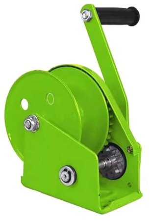 Crank Winch With 8:1 Gear Ratio, 100kg/2400lb Heavy Duty Hand Winch, Manually Operated Bi-directional Ratcheting Boat Trailer Marine Winch(500kg/1100lb)