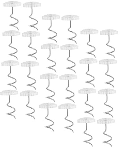 LOLIPPYY 50 Piezas Unidades de Tachuelas Espirales Transparentes para Sofá Clavos Antideslizantes para Tapicería Fijadores para Sábanas y Cabeceras Accesorios Decorativos para Muebles y