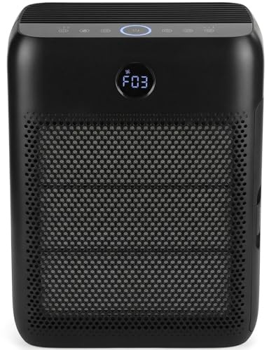 Slevoo Purificador De Aire Para Gran Habitación En Casa, Filtro HEPA Verdadero H13 Y 3 Prefiltros Para Dormitorio, Oficina, Salón, Cubre Hasta 185 m², CADR 326 M³/h, Negro Oscuro
