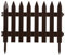 Prosperplast 3,5 m Zierzaun Hohe 29 cm Friesenzaun Gartenzaun Kunststoffzaun Beetumrandung braun