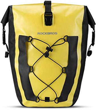 ROCKBROS Hinterradtasche 100% wasserdichte Gepäckträgertasche Fahrrad Transporttaschen Taschen Mit Netztasche 27L