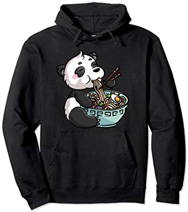 Ramen Panda Bär Kawaii Japanische Nudeln Anime Geschenk Pullover Hoodie