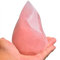 AMOYSTONE Große Rosenquarz-Heilsteine, große Kristalle, Turm, flammenförmiger Stein, Energie, Meditation, Heimdekoration, 0,5–0,7 kg