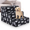 Youyijia Pet Stair Step Dog Stairs for Bed Sofa 3-Steps Dog Steps with Removable Washable Cover Non Slip Dog Ramp Pet Ladder for Dogs Cats (Black Claw)