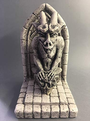 VIANAYA Gargouille de Paris Notre Dame - Modèle Guetteur sur Large Support - Grande Taille 20 * 12 * 10 CM - Matière platre - Qualité Made in France