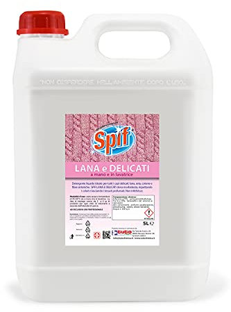 Spif Detersivo Lana e Delicati Lavatrice 5Lt Profumo Rosa e Peonia