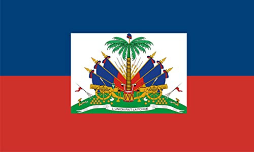DRAPEAU D´HAITI. QUALITÉ SATIN 90D. DIMENSION 150X90